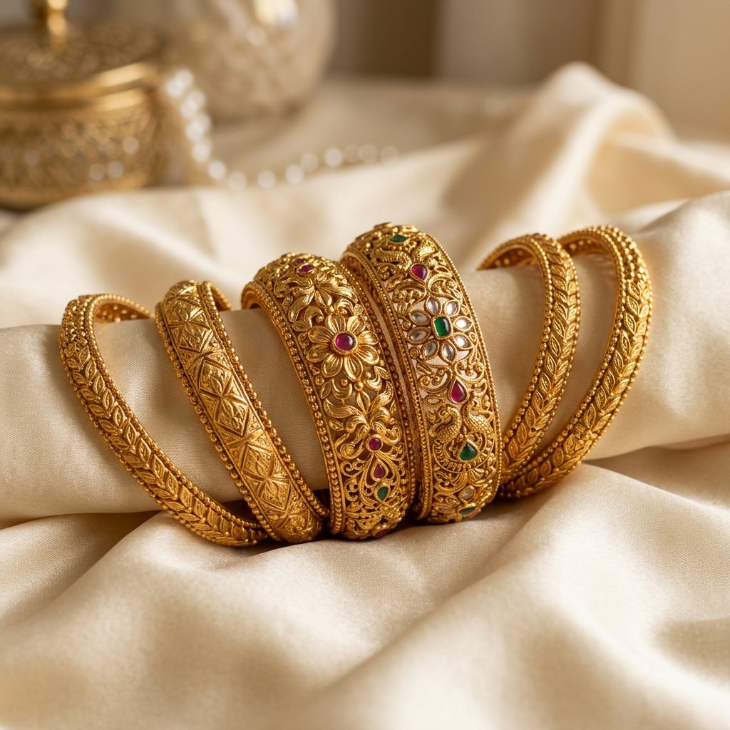 Handcrafted Gold Kadas